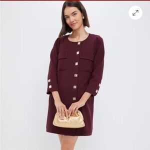 Tuckernuck Maroon Dress with Metallic Accents